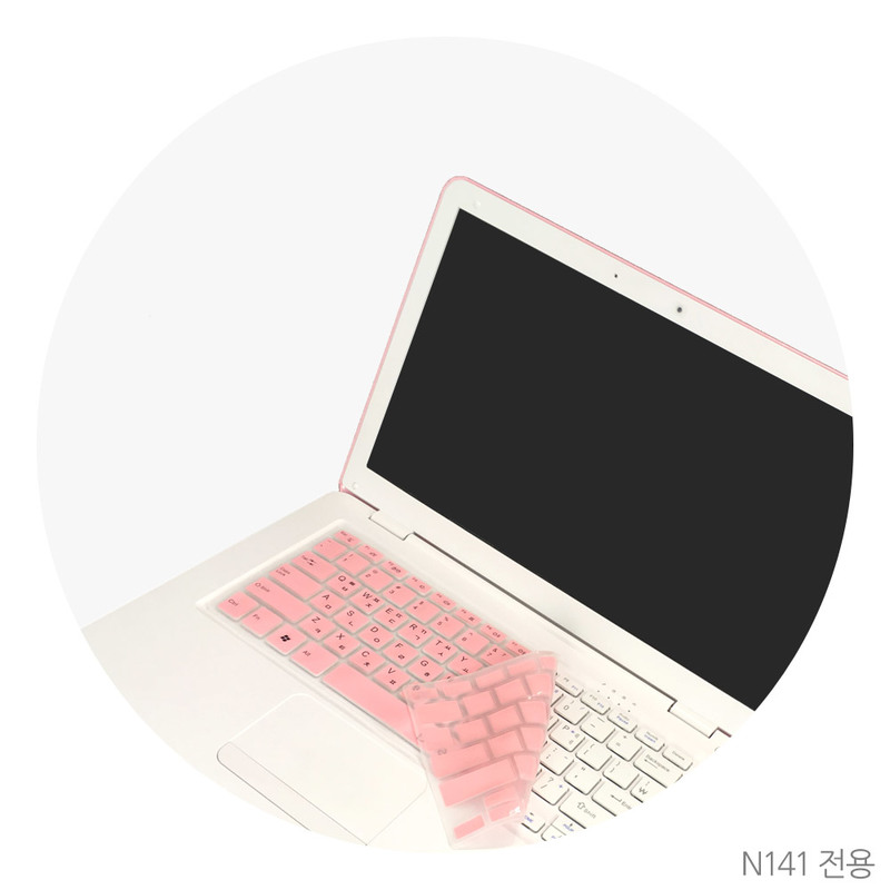 클릭북 N141용 한영 키스킨 핑크
